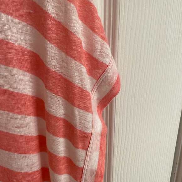 LOFT Pink and White Linen Tee - Picture 3 of 5